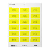Geel en wit stippenpatroon etiket (Full Sheet)