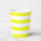 Geel en Wit Streep Papieren beker (Rechts)