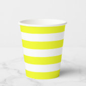 Geel en Wit Streep Papieren beker (Voorkant)