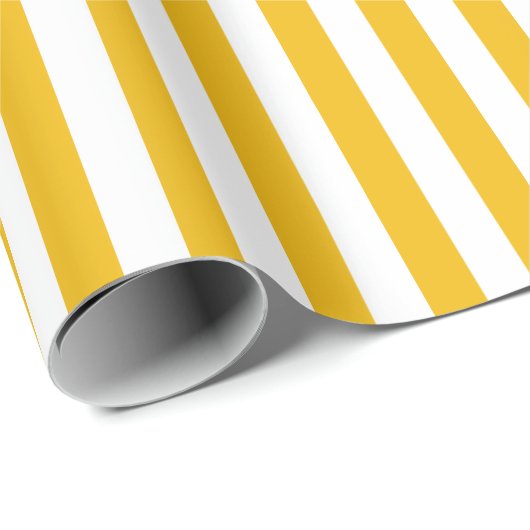 geel en wit stripes omslagpapier cadeaupapier (Rol Hoek)
