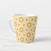Geel en wit ventilator latte mok (Linkerhoek)