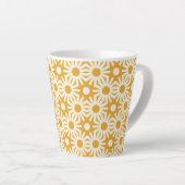 Geel en wit ventilator latte mok (Rechterhoek)