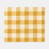 Geel en wit vet geruit plaidontwerp fleece deken (Voorkant (Horizontaal))