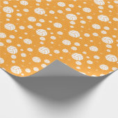 Geel en wit Volleybal gevild Cadeaupapier (Hoek)