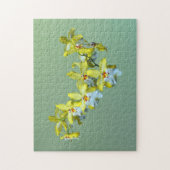 Geel en wit Vuylstekeara Orchideeën Hart Legpuzzel (Verticaal)