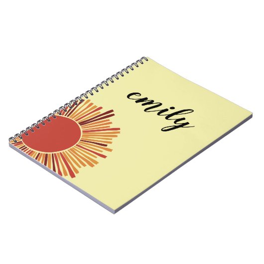 Geel en Wit Whimsical Daisy met Douane Notitieboek (Linkerzijde)