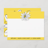 Geel en wit Whimsical Daisy Social Bedankt (Voorkant / Achterkant)