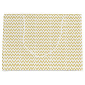 GEEL EN WIT ZIGZAG GROOT CADEAUZAKJE (Voorkant)