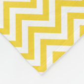 Geel en wit Zigzag Stripes Chevron Pattern Fleece Deken (Hoek)