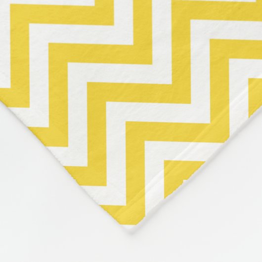 Geel en wit Zigzag Stripes Chevron Pattern Fleece Deken (Hoek)