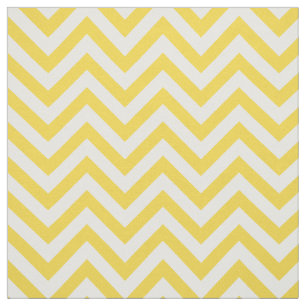 Geel en wit Zigzag Stripes Chevron Pattern Stof