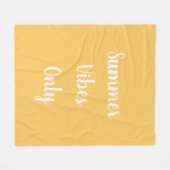 Geel en wit Zomervibes slechts Fleece Deken (Voorkant (Horizontaal))