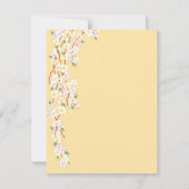 Geel en Witte Bloesem 50ste Verjaardag Kaart (Achterkant)