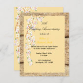 Geel en Witte Bloesem 50ste Verjaardag Kaart (Voorkant / Achterkant)