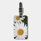Geel en witte dagen: bloemen bagagelabel (Voorkant verticaal)