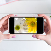 Geel en Witte Dagen Wedding Rehearsal Dinner Kaart