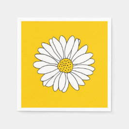 Geel en Witte Daisy 2 Servet