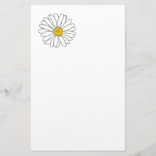 Geel en Witte Daisy Briefpapier
