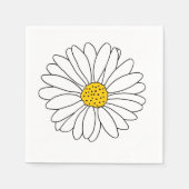 Geel en Witte Daisy Servet (Voorkant)