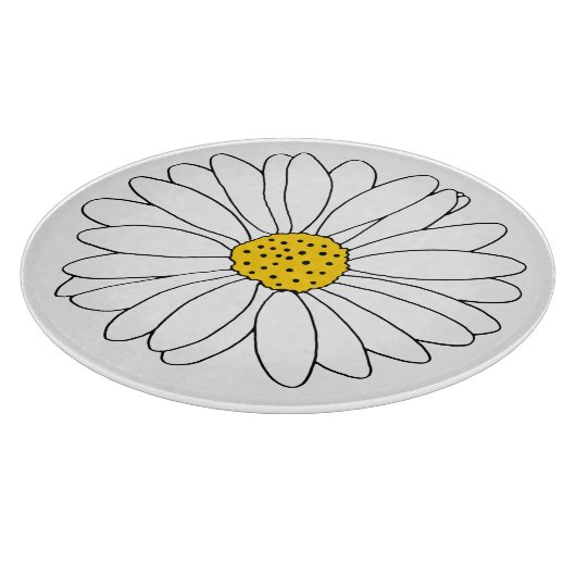 Geel en Witte Daisy Snijplank (Hoek)