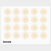 Geel en witte Daisy Verjaardag Ronde Sticker (Vel)