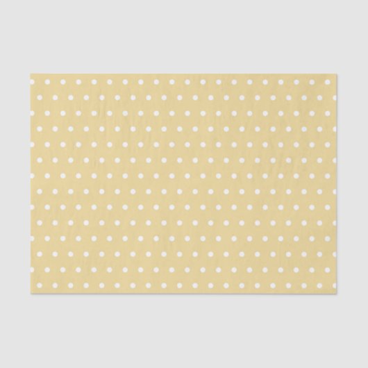 GEEL EN WITTE POLKA DOTS TISSUEPAPIER (Voorkant)