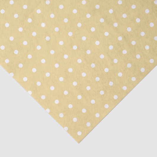 GEEL EN WITTE POLKA DOTS TISSUEPAPIER (Detail)