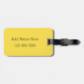 Geel en Witte Whimsical Daisy met de Tekst van de  Bagagelabel (Achterkant horizontaal)