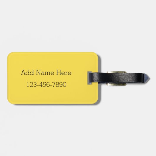 Geel en Witte Whimsical Daisy met de Tekst van de  Bagagelabel (Achterkant horizontaal)