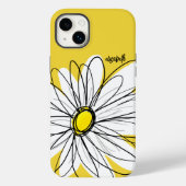 Geel en Witte Whimsical Daisy met de Tekst van de  Case-Mate iPhone Case (Achterkant)