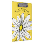 Geel en Witte Whimsical Daisy met de Tekst van de  Klembord (Rechts)