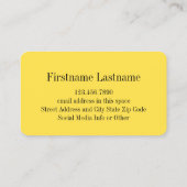 Geel en Witte Whimsical Daisy met de Tekst van de  Visitekaartje (Achterkant)