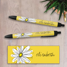 Geel en Witte Whimsical Daisy met de Tekst van de 