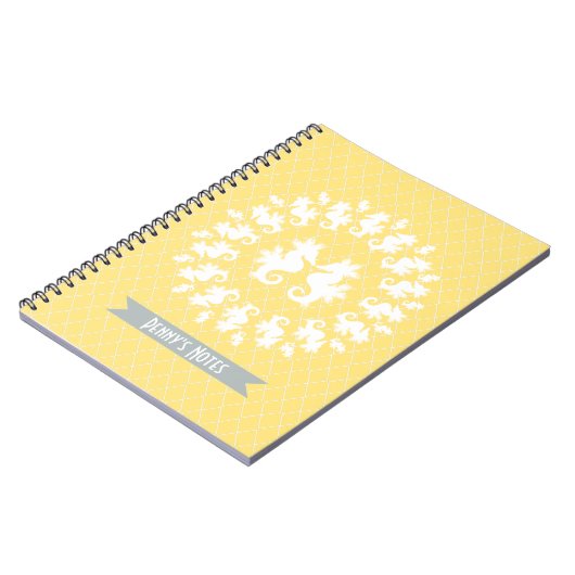 Geel- en witteepaardje-laptop notitieboek (Linkerzijde)