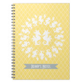 Geel- en witteepaardje-laptop notitieboek (Voorkant)