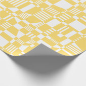 Geel- en witwaspapier met moderne kringloop cadeaupapier (Hoek)