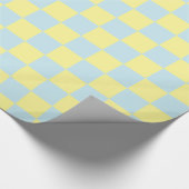Geel en zacht blauw cadeaupapier (Hoek)