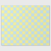 Geel en zacht blauw cadeaupapier (Vlak)