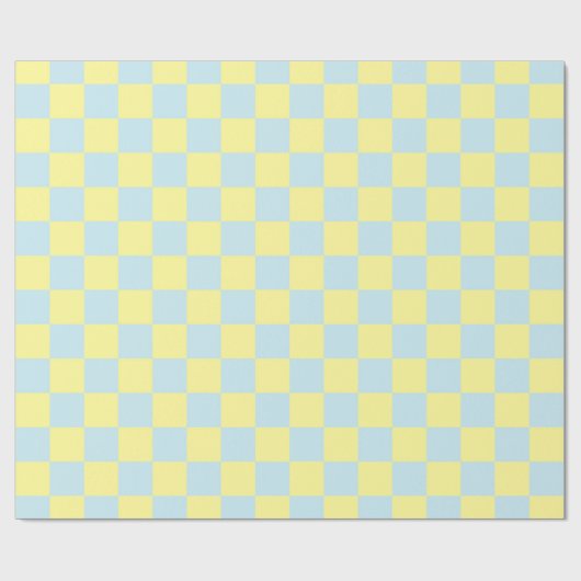 Geel en zacht blauw cadeaupapier (Vlak)