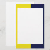 Geel en zeemleder briefpapier (Voorkant / Achterkant)