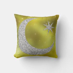 Geel en zilver Celestial Kussen