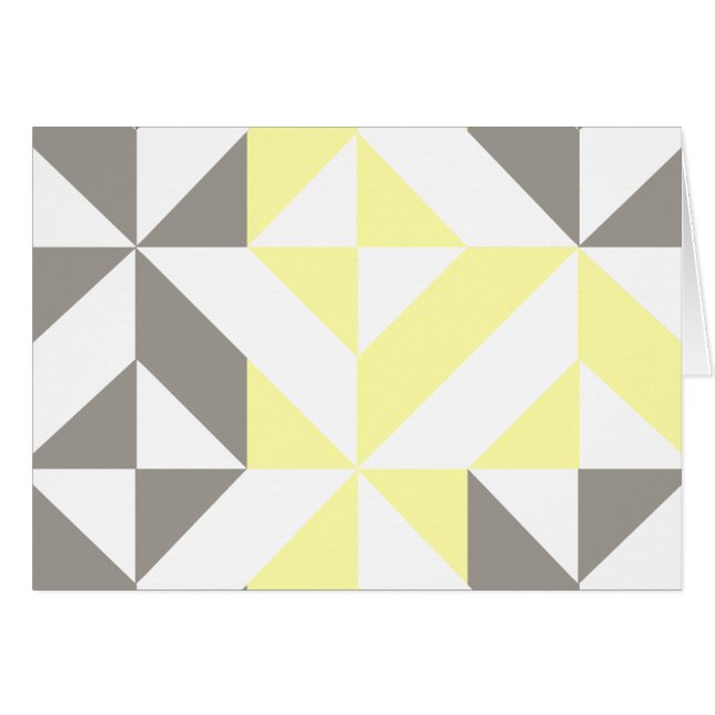 Geel en zilver Geometric ZigZag (Voorkant Horizontaal)