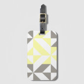 Geel en zilver Geometric ZigZag Bagagelabel (Voorkant (verticaal))