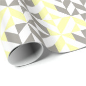 Geel en zilver Geometric ZigZag Cadeaupapier (Rol Hoek)