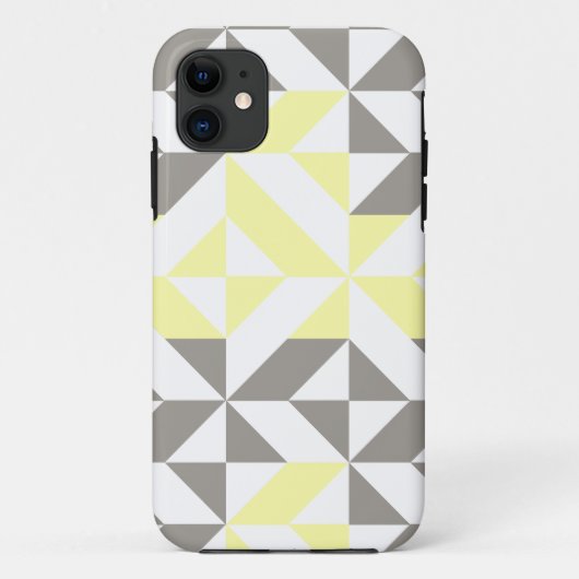 Geel en zilver Geometric ZigZag Case-Mate iPhone Case (Achterkant)