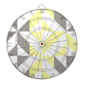 Geel en zilver Geometric ZigZag Dartbord (Voorkant)