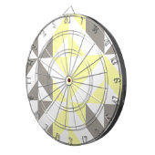 Geel en zilver Geometric ZigZag Dartbord (Voorkant Rechts)