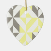 Geel en zilver Geometric ZigZag Keramisch Ornament (Rechts)