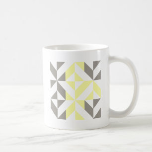 Geel en zilver Geometric ZigZag Koffiemok