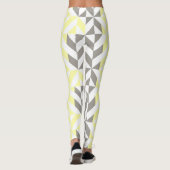 Geel en zilver Geometric ZigZag Leggings (Achterkant)
